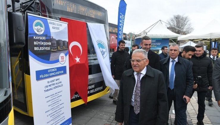 Kayseri’de otobüs filosuna ‘büyük’ katkı