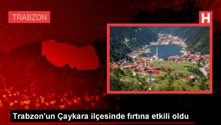 Trabzon’da Fırtına Sonucu Konutların Çatıları Uçtu