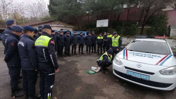 Keşan Jandarması’na ‘trafik tedbirleri’ eğitimi