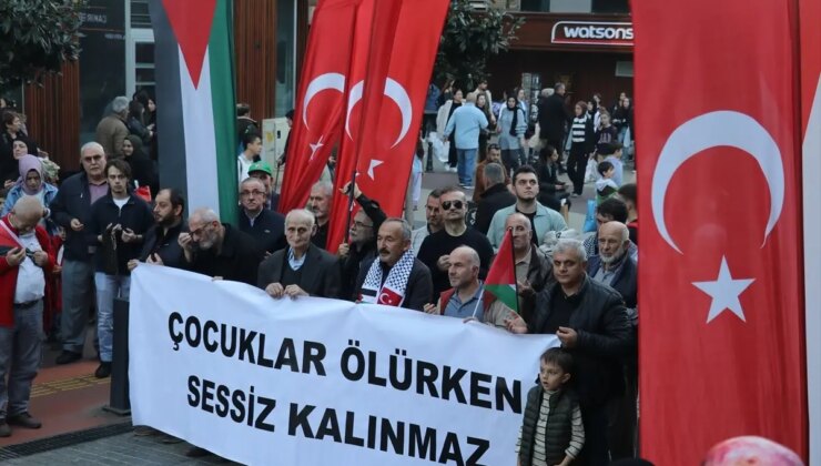 Trabzon’da Filistin’e Dayanak Yürüyüşü Düzenlendi