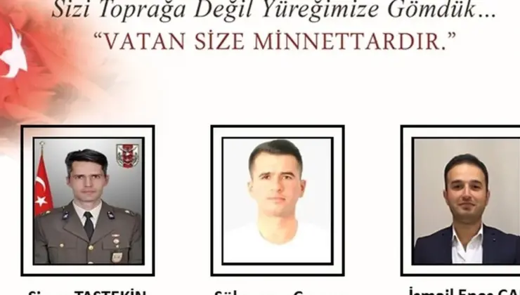 Cumhurbaşkanı Erdoğan’dan helikopter kazasındaki şehitlere taziye iletisi