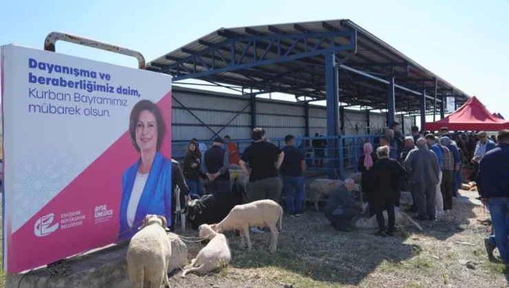 Eskişehir kurban pazarında hijyenik mesai