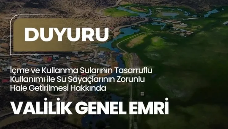 Iğdır’da su tasarrufu için yeni devir… Su sayacı zarurî hale getirildi
