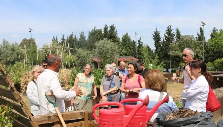 Organik atıklar komposta dönüşüyor… İzmir’de bahçede dönüşüm başladı